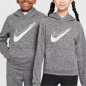 Nike Gray Therma-fit Hoodie with White Logo